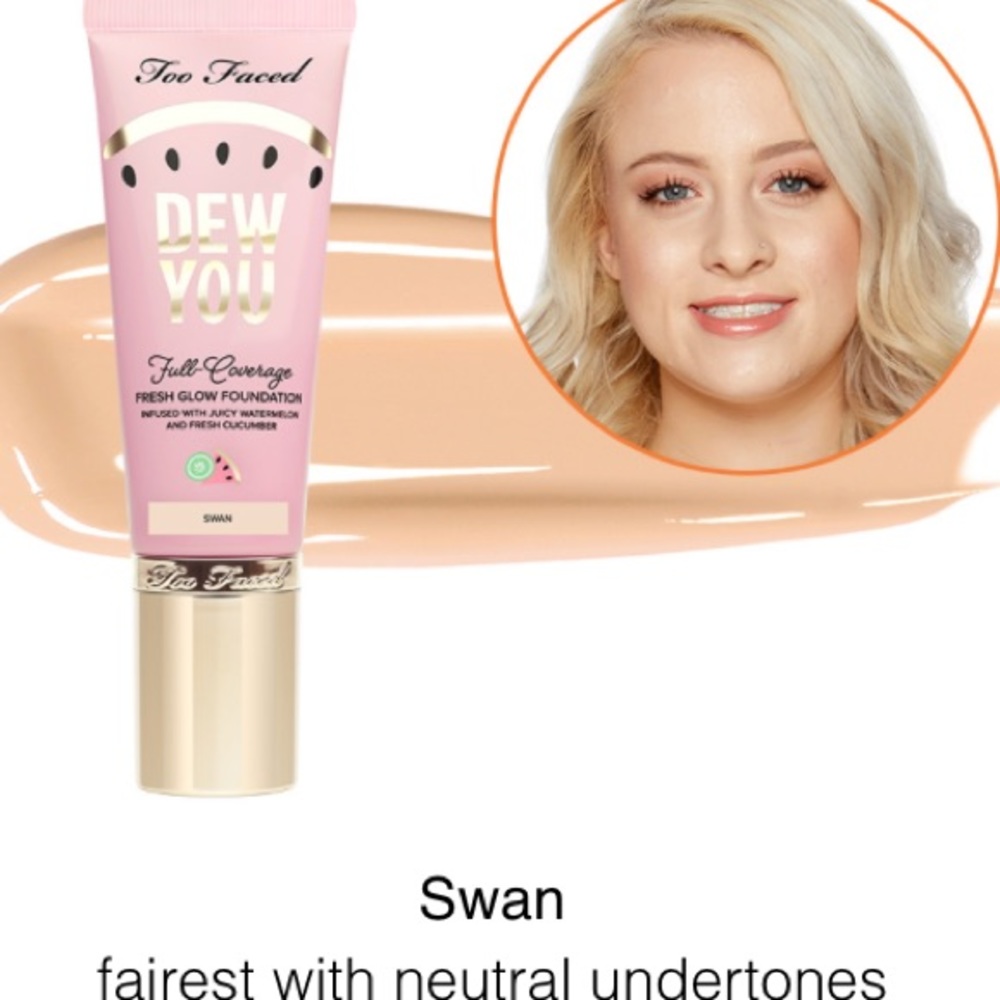 NWT TOO FACED DEW YOU FOUNDATION Fair/lighโฆ - Picture 8 of 12